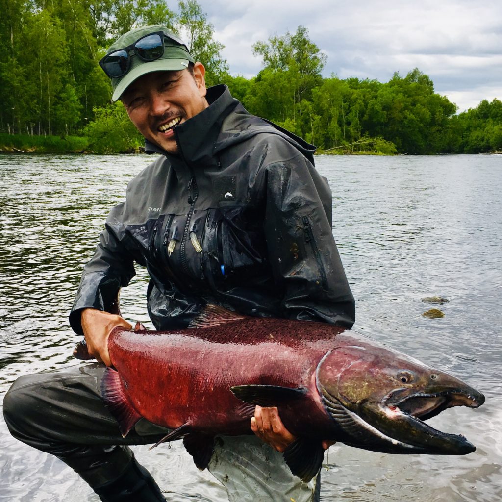 ロシアのキングサーモン。カムチャッカ半島イーチャリバー 芦ノ湖どうでしょう